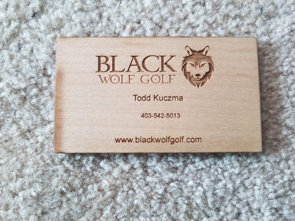 Business Cards - Wood - Blackwolf Golf