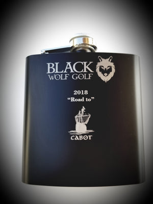Flask - Stainless Steel 6oz - Blackwolf Golf