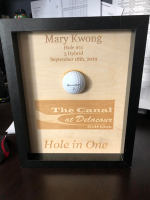 Hole in One Plaque Framed - Blackwolf Golf