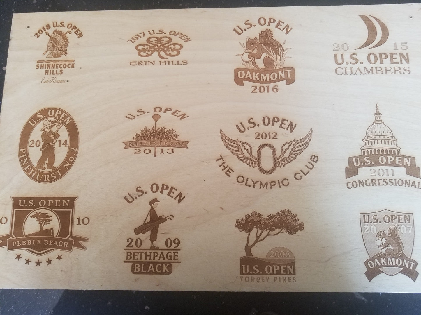 US Open Golf History Logo's - Blackwolf Golf
