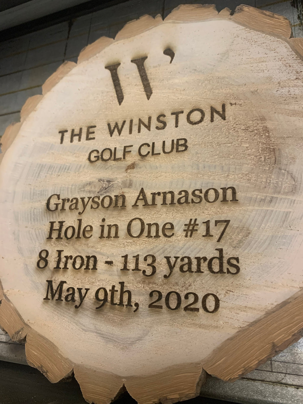 Hole in One Wooden Log - Blackwolf Golf
