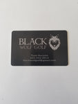 Business Cards - Anodized Aluminum - Blackwolf Golf