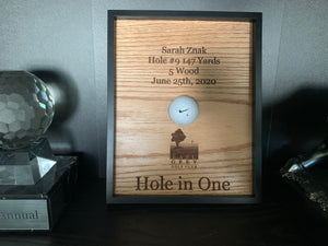 Hole in One Plaque Framed