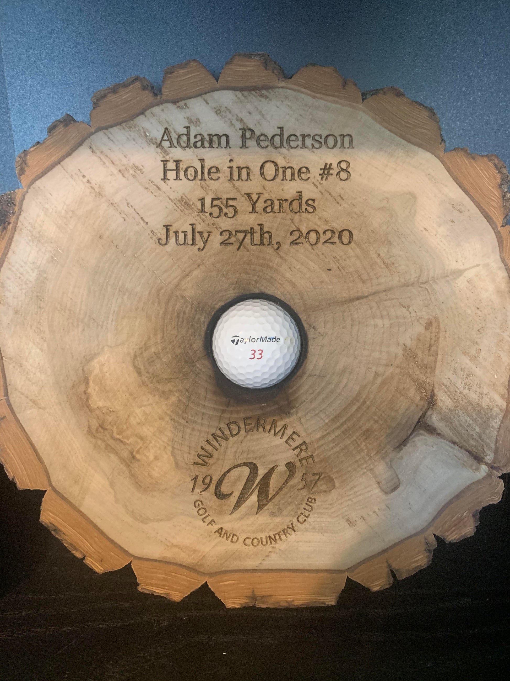 Hole in One Log with lasered hole for Ball - Blackwolf Golf
